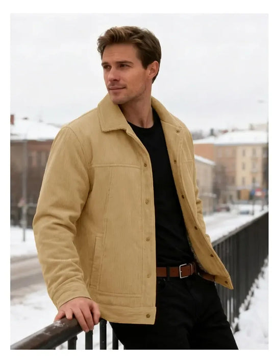 Sherpa-Lined Corduroy Jacket