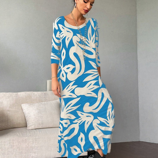 Nexvara™ Relaxed Fit Elegant Print Dress