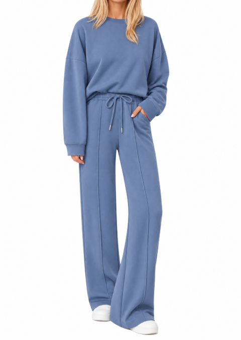 Nexvara™ 2-Piece Wide-Leg Lounge Set