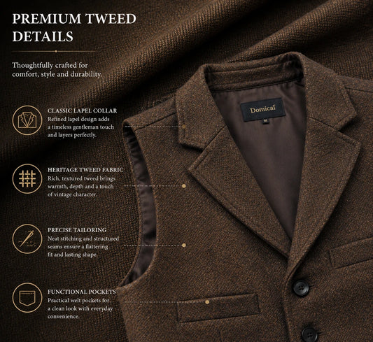 Nexvara™Heritage Tweed Waistcoat