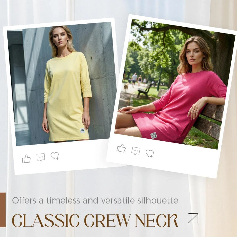 Nexvara™ Loose Casual Tee Dress