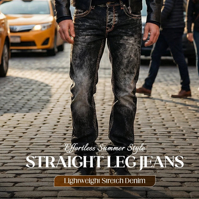 Men’s Stretch Straight-Leg Jeans
