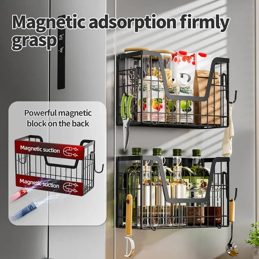 Nexvara™Magnetic Refrigerator Spice Rack
