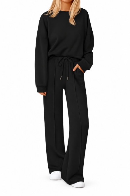 Nexvara™ 2-Piece Wide-Leg Lounge Set