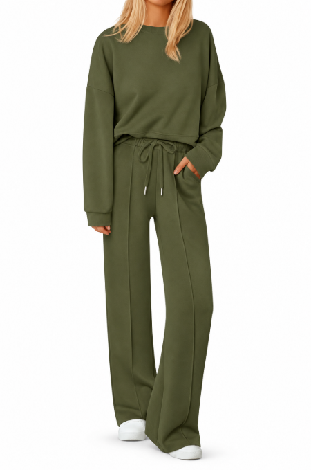 Nexvara™ 2-Piece Wide-Leg Lounge Set