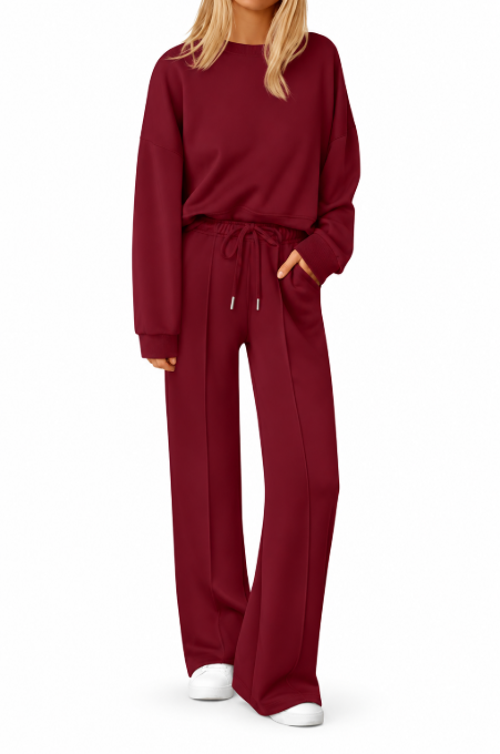 Nexvara™ 2-Piece Wide-Leg Lounge Set