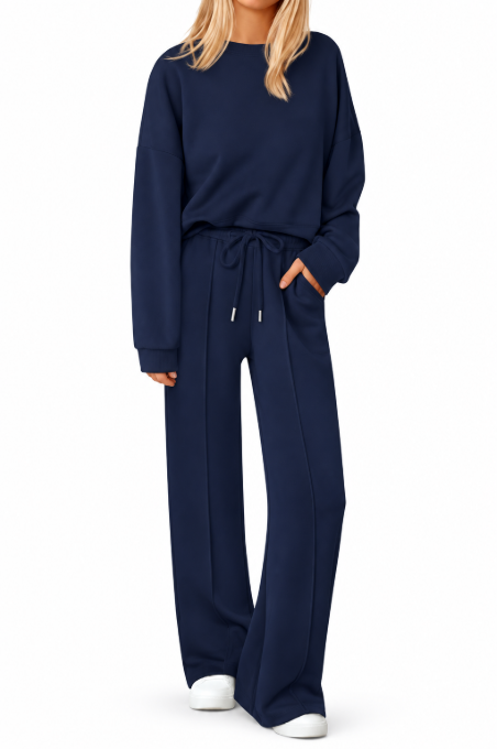 Nexvara™ 2-Piece Wide-Leg Lounge Set