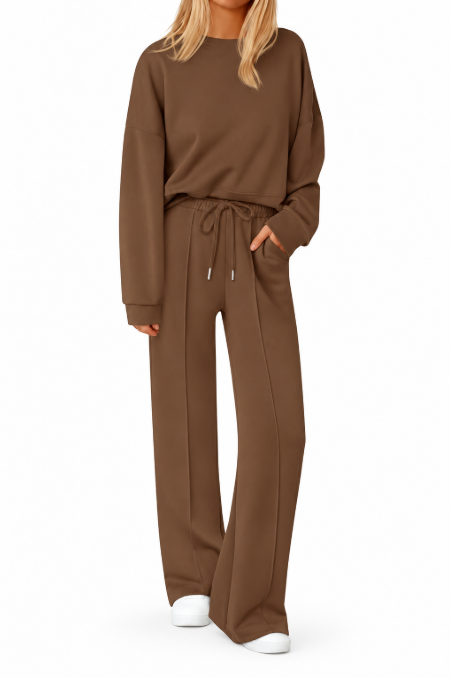 Nexvara™ 2-Piece Wide-Leg Lounge Set