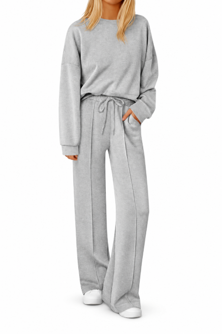 Nexvara™ 2-Piece Wide-Leg Lounge Set