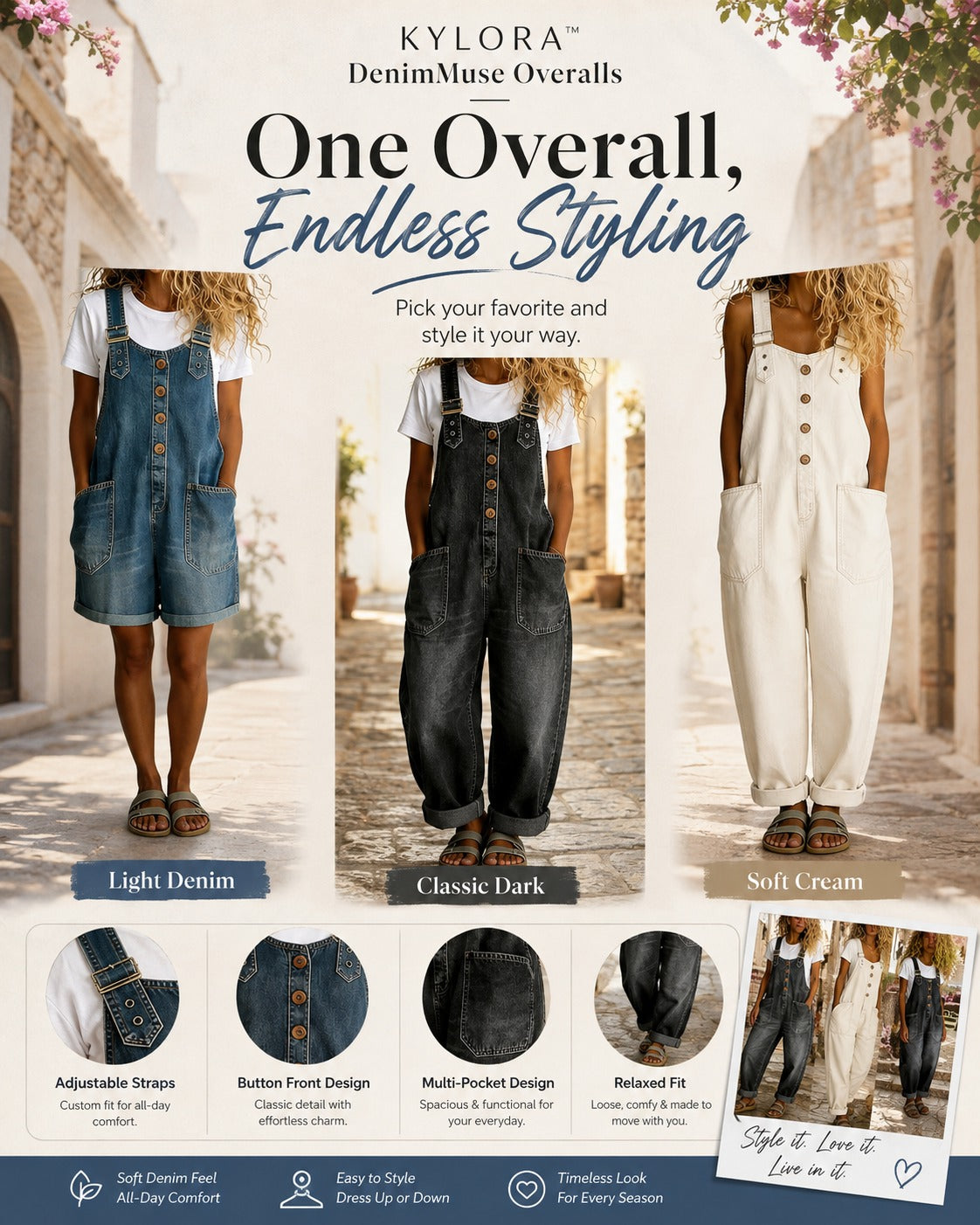 Nexvara™DenimMuse Overalls