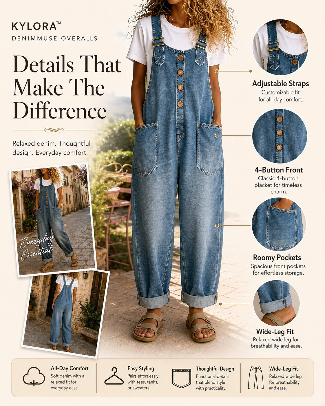 Nexvara™DenimMuse Overalls