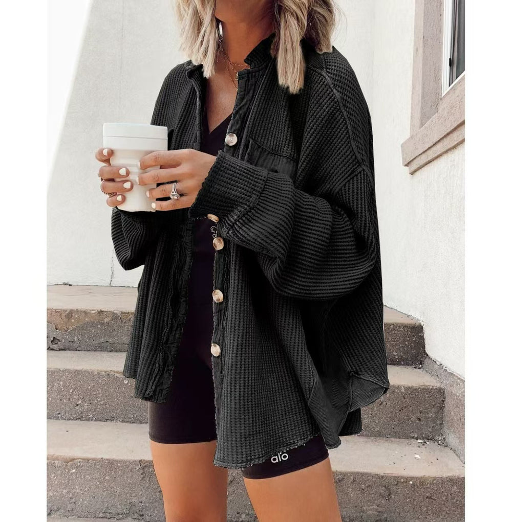 Waffle Knit Shacket
